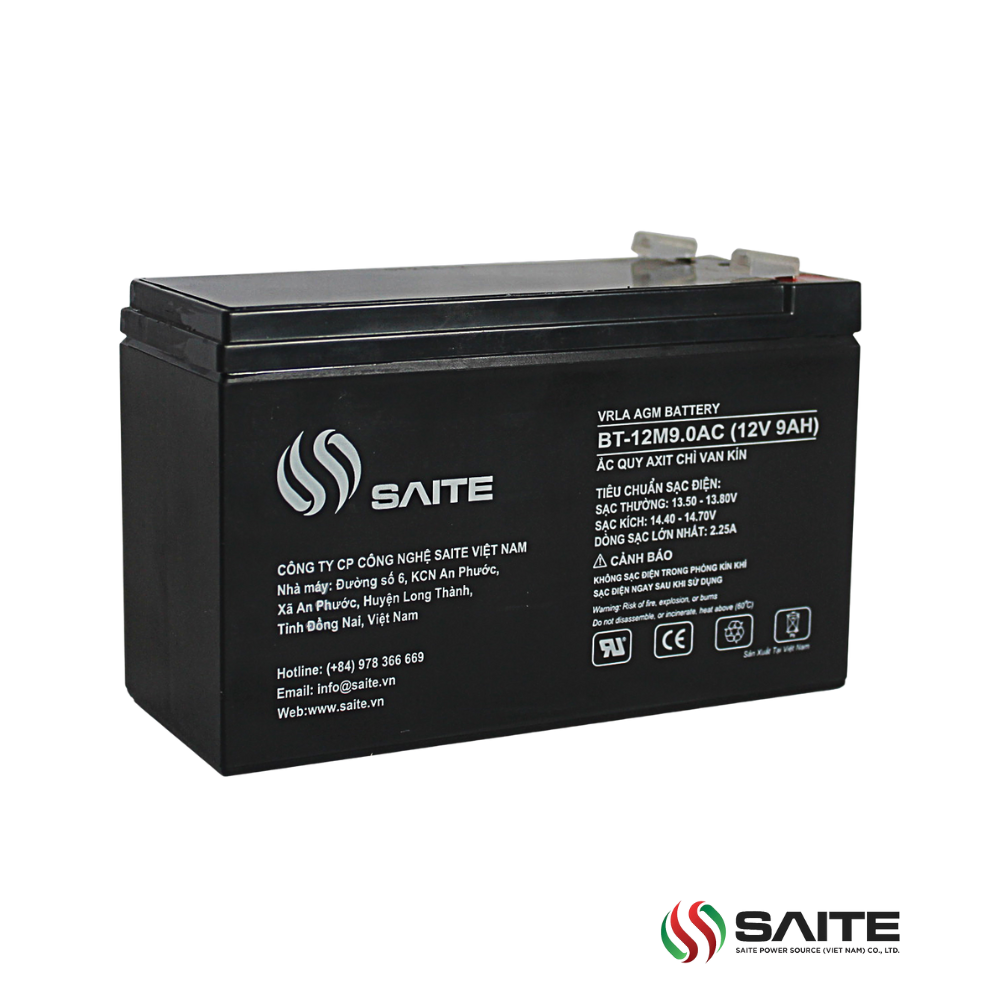 Ắc Quy SAITE BT-12M9.0AC 12V-9AH - ACQUY SAITE 12V 9AH ACQUY SAITE 12V 9AH