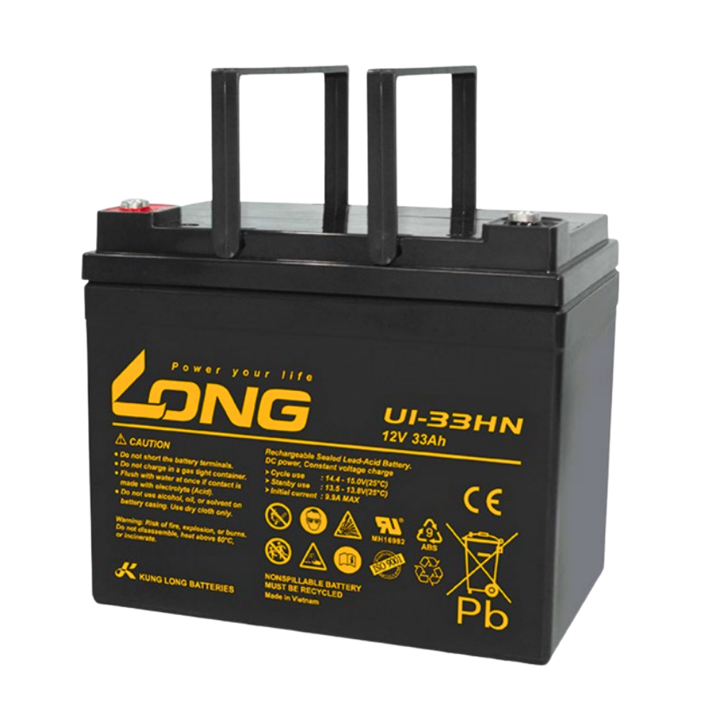 Ắc Quy Kín Khí (VRLA AGM) LONG 12V-33AH (20HR), U1-33HN, F6-M5 - LONG U1 33HN 12V 33AH 1 LONG U1 33HN 12V 33AH 1