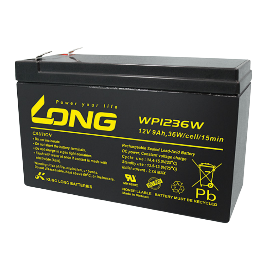 Ắc Quy Kín Khí (VRLA AGM) LONG 12V-36W-1.6VPC-15Min, WP1236W, F2 - LONG WP1236W 12V 9AHLONG WP1236W 12V 9AH 1 LONG WP1236W 12V 9AHLONG WP1236W 12V 9AH 1
