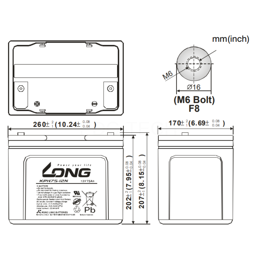LONG KPH75-12N 12V 75AH (3)