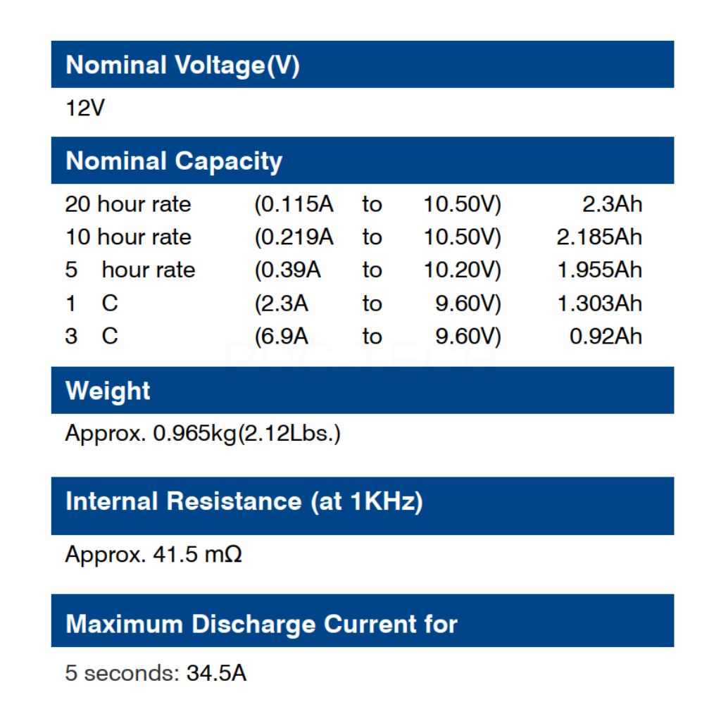 LONG WP2.3-12 12V 2.3AH (2)