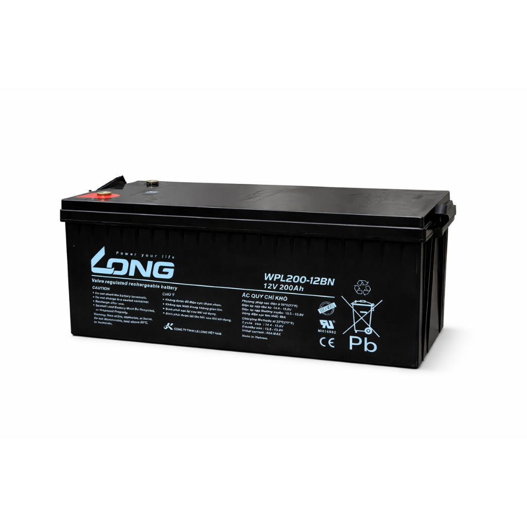 Ắc Quy Kín Khí (VRLA AGM) LONG 12V-200AH (10HR), WPL200-12BN, F18-M8 11 WPL200 12BN 1
